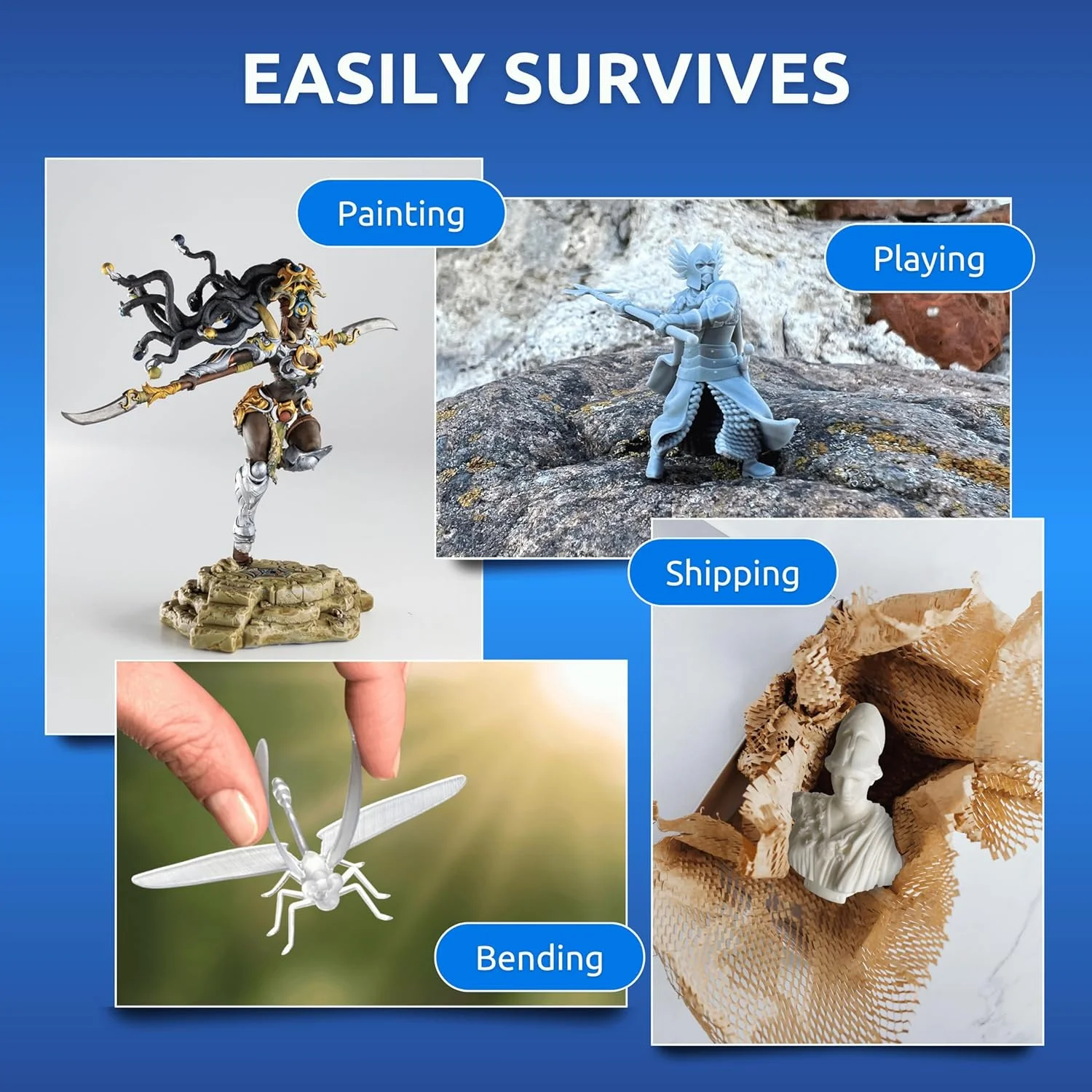 رزین پرینتر سه بعدی TGM-7 برای مینیاتورهای رومیزی، مقاوم، رزولوشن بالا، کم بو، مایع پرینت سه بعدی با خشک شدن سریع برای پرینترهای رزینی UV LCD/DLP/SLA 4K/8K/12K