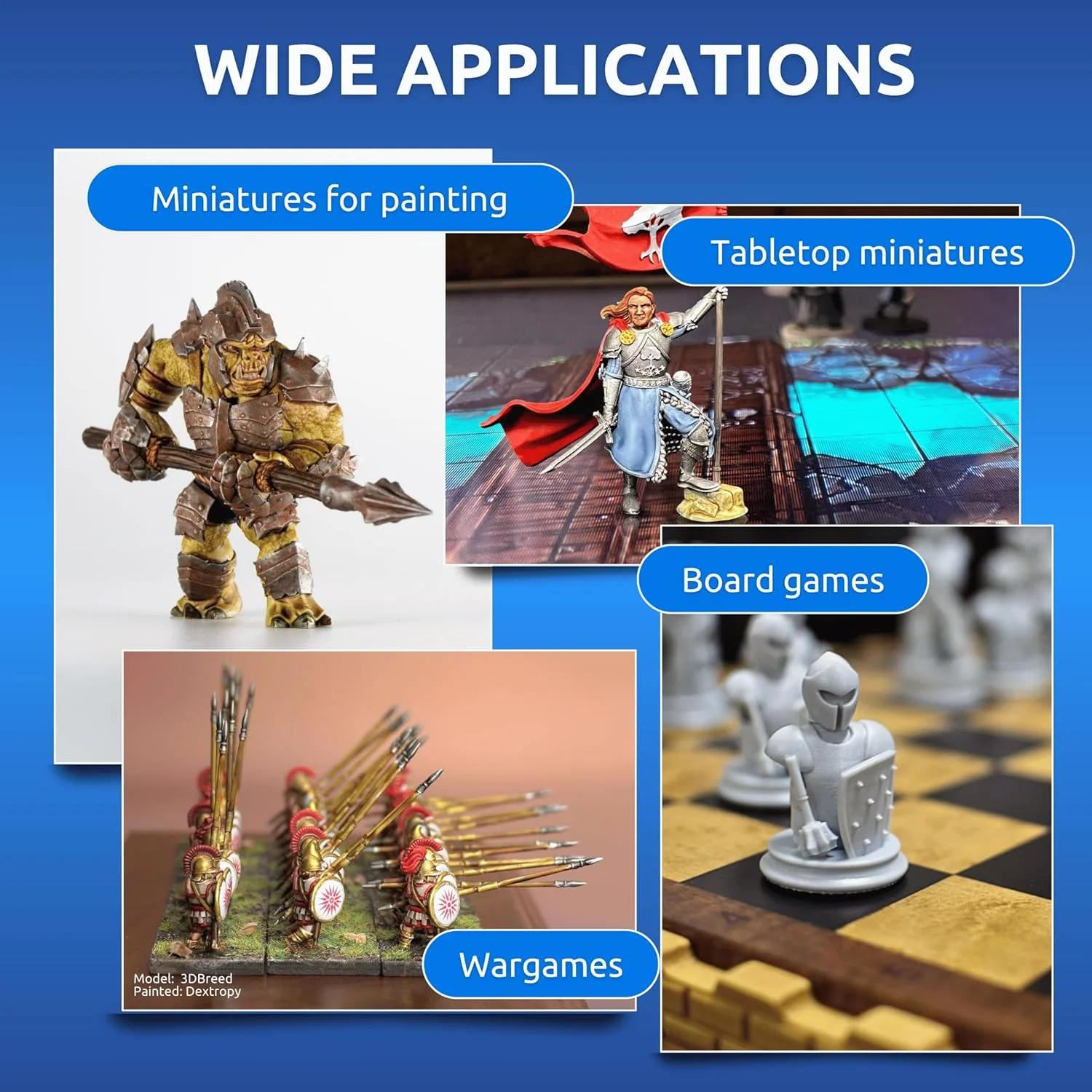 رزین پرینت سه بعدی TGM-7 برای مینیاتورهای رومیزی - مقاوم، رزولوشن بالا، بوی کم، مایع پرینت سریع پخت برای پرینترهای سه بعدی رزینی UV با LCD/DLP/SLA 4K/8K، 1 لیتر (خاکستری)