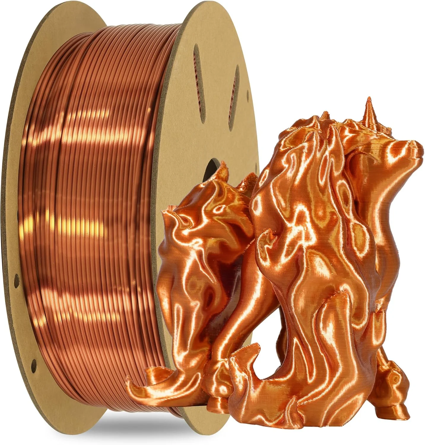 فیلامنت پرینتر سه بعدی PLA مسی قرمز متالیک براق ابریشمی 1.75 میلی متری، پشتیبانی گسترده برای اکثر پرینترهای سه بعدی، 1 کیلوگرم (2.2 پوند) متریال پرینت سه بعدی PLA ابریشمی 1.75 میلی متری