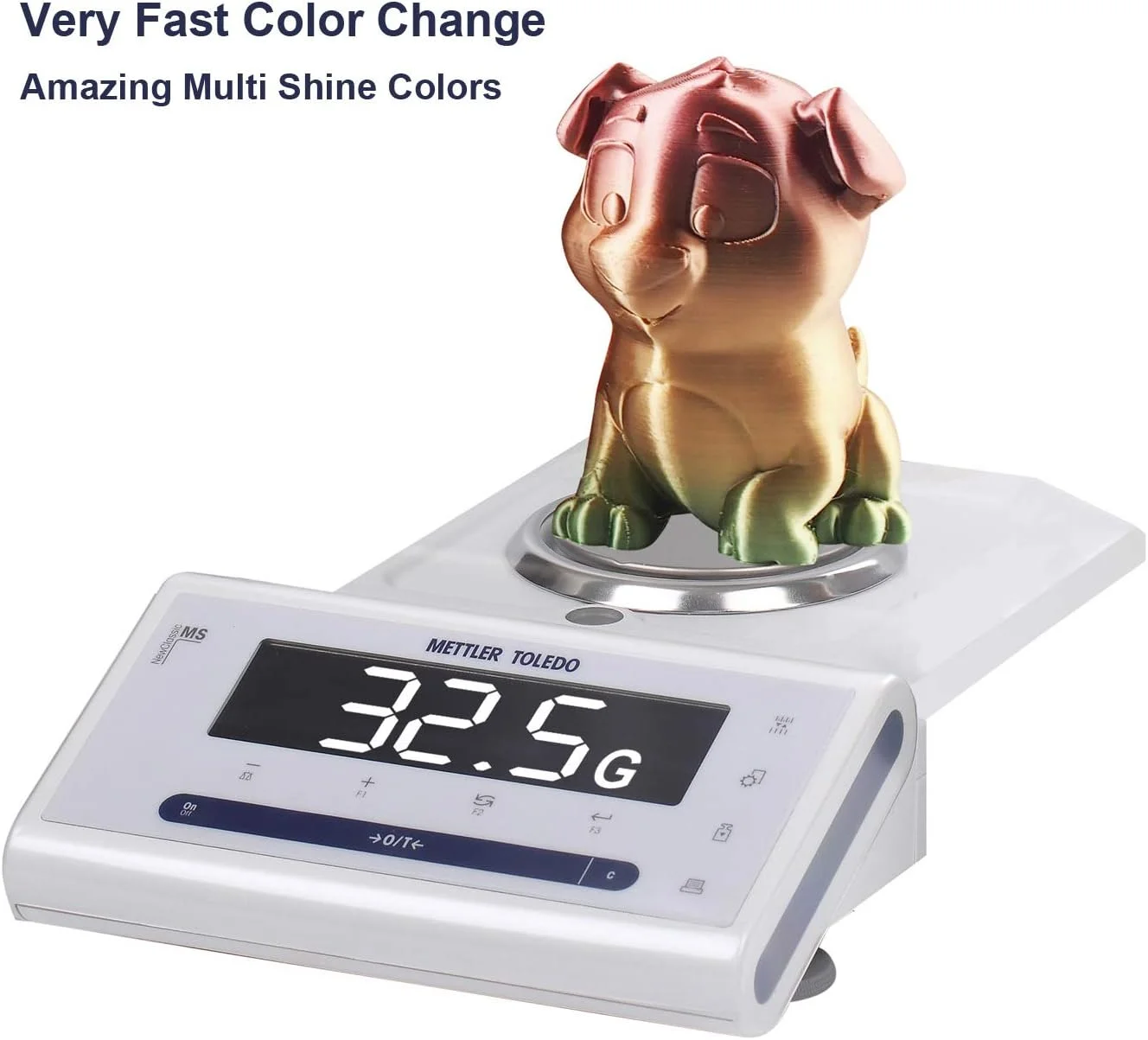 فیلامنت PLA رنگین کمانی ابریشمی براق چند رنگ MIKA3D، متریال چاپ سه بعدی گرادیانی متالیک 1.75 میلی متری، 0.5 کیلوگرم در هر قرقره، مجموع 3 قرقره 1.5 کیلوگرم، بسته نرم افزاری فیلامنت با ابزار چسبی اضافی برای چاپ سه بعدی