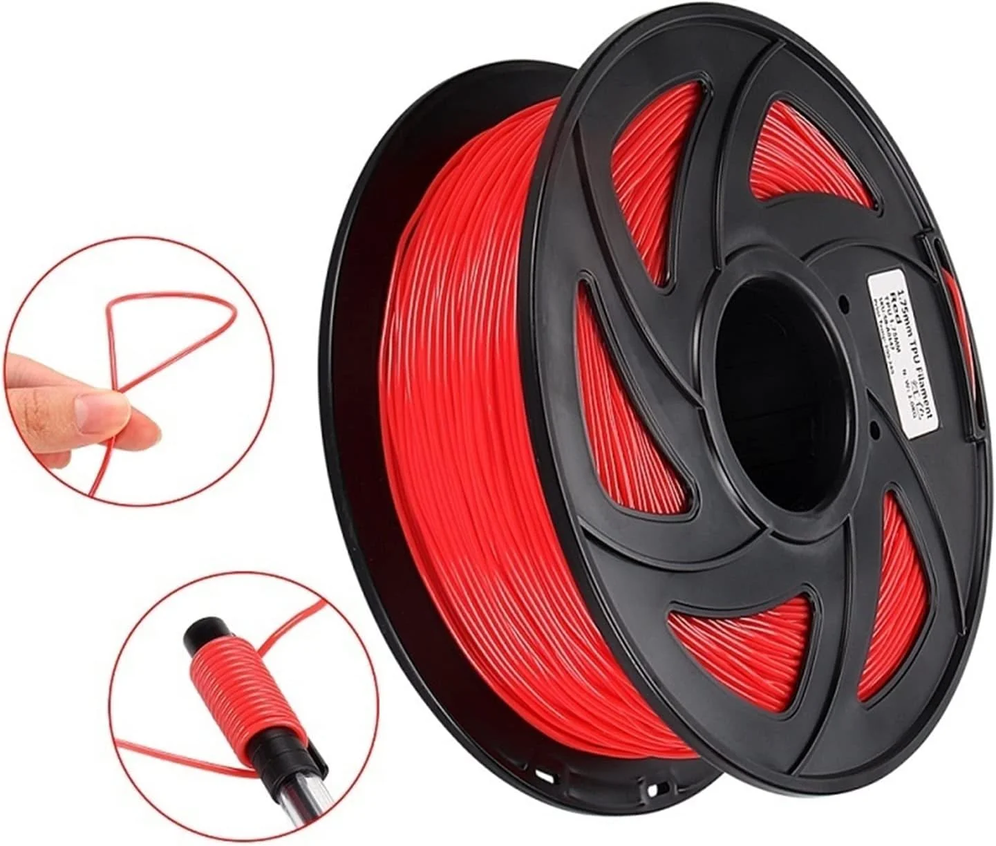 فیلامنت پرینتر سه بعدی 1 کیلوگرم منعطف 1.75 میلی متر مواد مصرفی نرم پلاستیکی برای پرینت سه بعدی (رنگ: نارنجی 1 کیلوگرم)