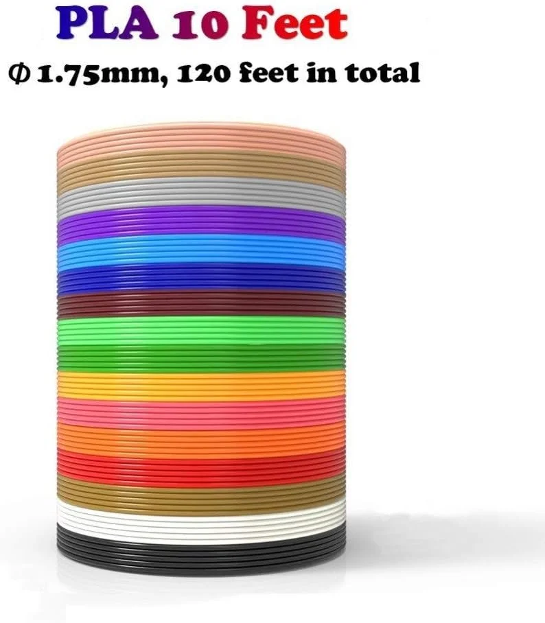 فیلامنت PLA قلم سه بعدی MONKX، ۱۸ رنگ، ۱.۷۵ میلی متر، هر رنگ ۲ متر، مواد چاپ سه بعدی، لوازم جانبی پرینتر، مدل سازی
