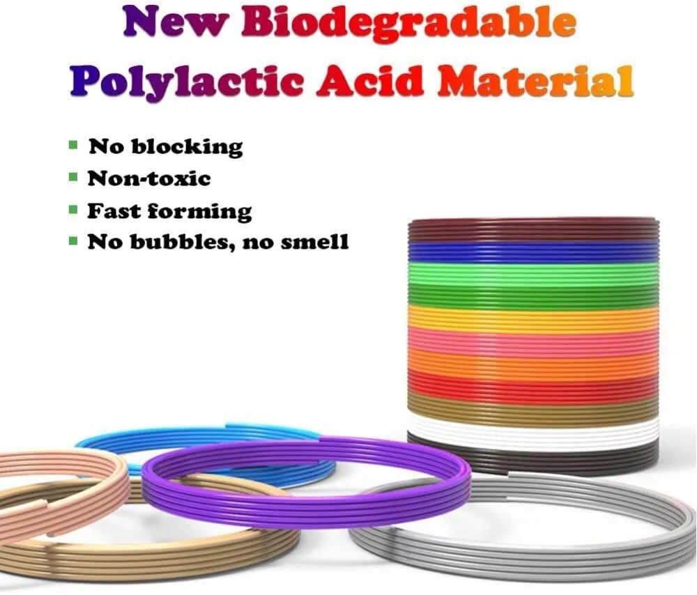 فیلامنت PLA قلم سه بعدی MONKX، ۱۸ رنگ، ۱.۷۵ میلی متر، هر رنگ ۲ متر، مواد چاپ سه بعدی، لوازم جانبی پرینتر، مدل سازی