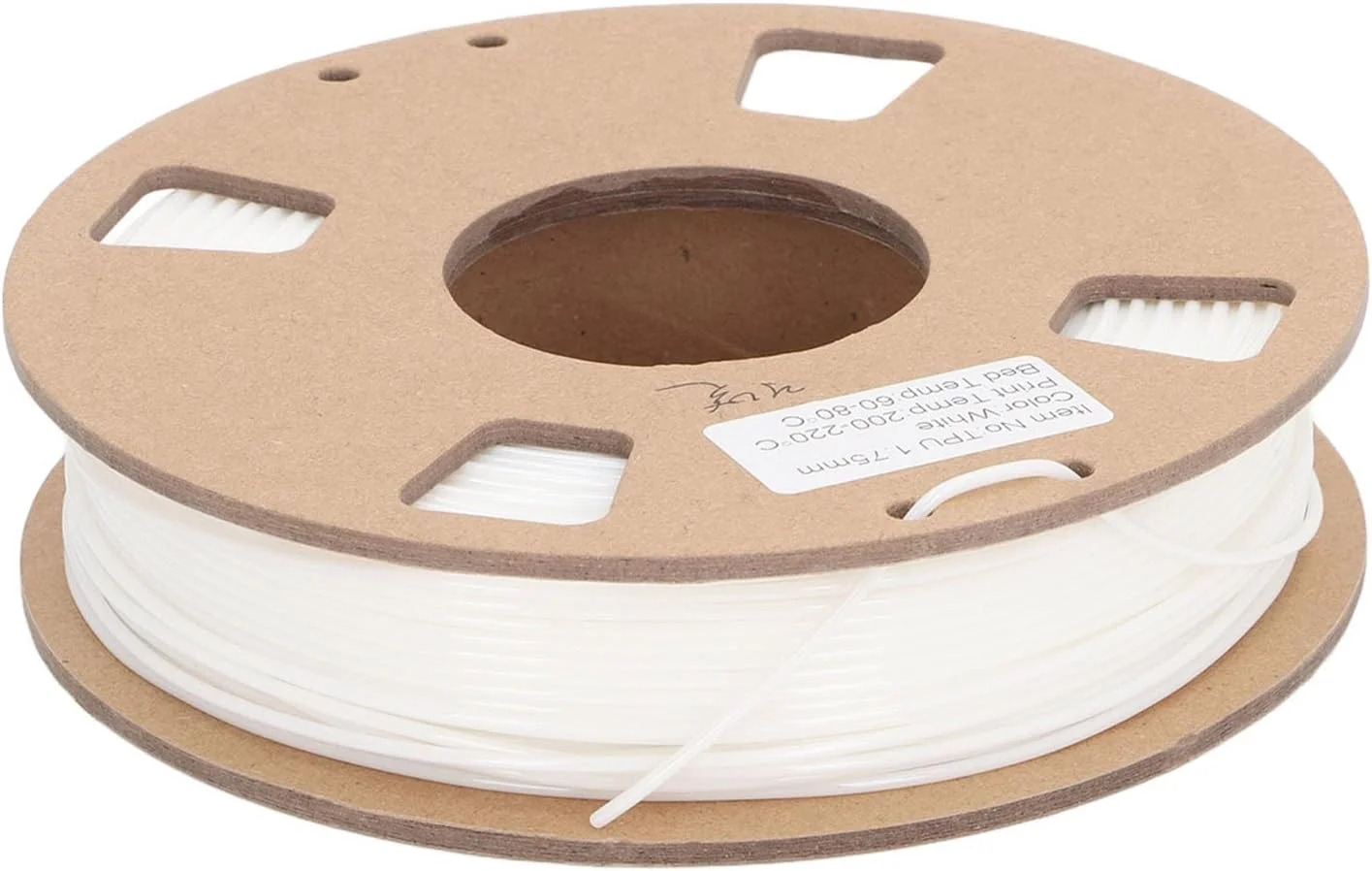 فیلامنت TPU پرینتر سه بعدی 1.75mm سفید، فیلامنت چاپ سه بعدی TPU انعطاف پذیر 95A، کم بو و تغییر شکل کم، سیم پیچی مکانیکی، برای دوشاخه ها، واشرها، ورق ها، قاب های جاکلیدی