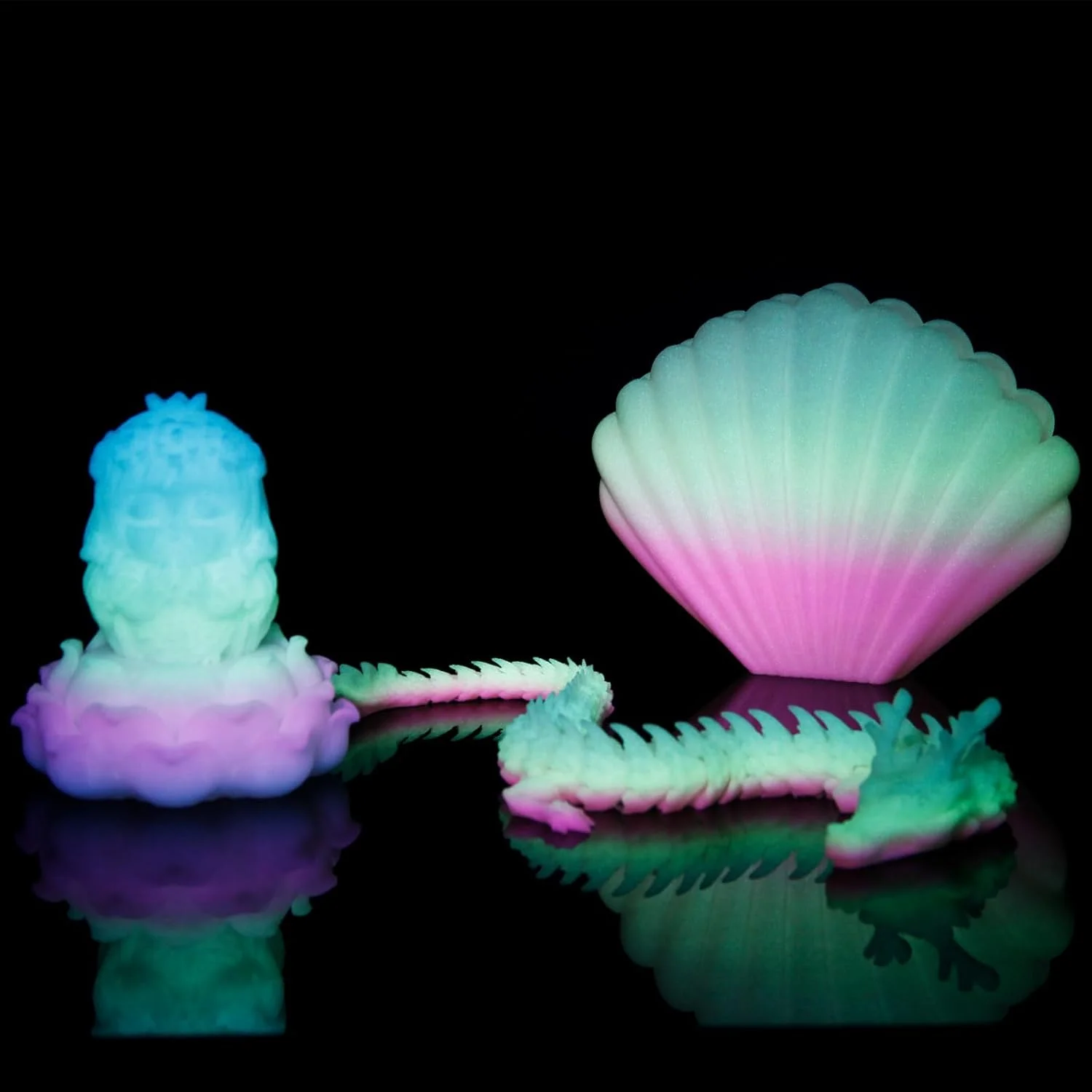 فیلامنت پرینتر سه بعدی PLA، فیلامنت PLA رنگین کمانی شب تاب 1.75 میلی متر، دقت ابعادی پیچیده شده تمیز +/- 0.03 میلی متر، چند رنگ شب تاب 1 کیلوگرم/اسپول