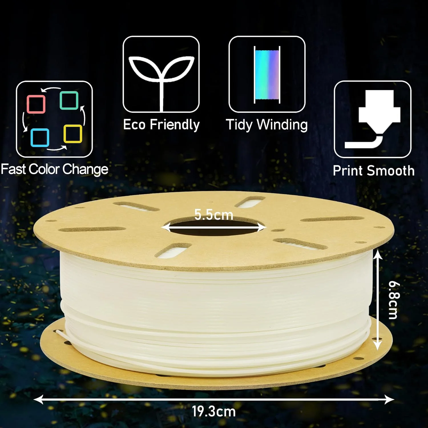 فیلامنت PLA چند رنگین کمانی با تغییر رنگ سریع و درخشان در تاریکی MIKA3D، 1.75 میلی متر، تغییر تدریجی رنگ تصادفی سریع هر 5-10 متر، مواد پرینتر سه بعدی، 1 کیلوگرم (2.2 پوند) PLA به همراه ابزار اضافی پرینت سه بعدی فیلامنت PLA چند رنگین کمانی با تغییر رنگ سریع و درخشان در تاریکی MIKA3D، 1.75 میلی متر، تغییر تدریجی رنگ تصادفی سریع هر 5-10 متر، مواد پرینتر سه بعدی، 1 کیلوگرم (2.2 پوند) PLA به همراه ابزار اضافی پرینت سه بعدی