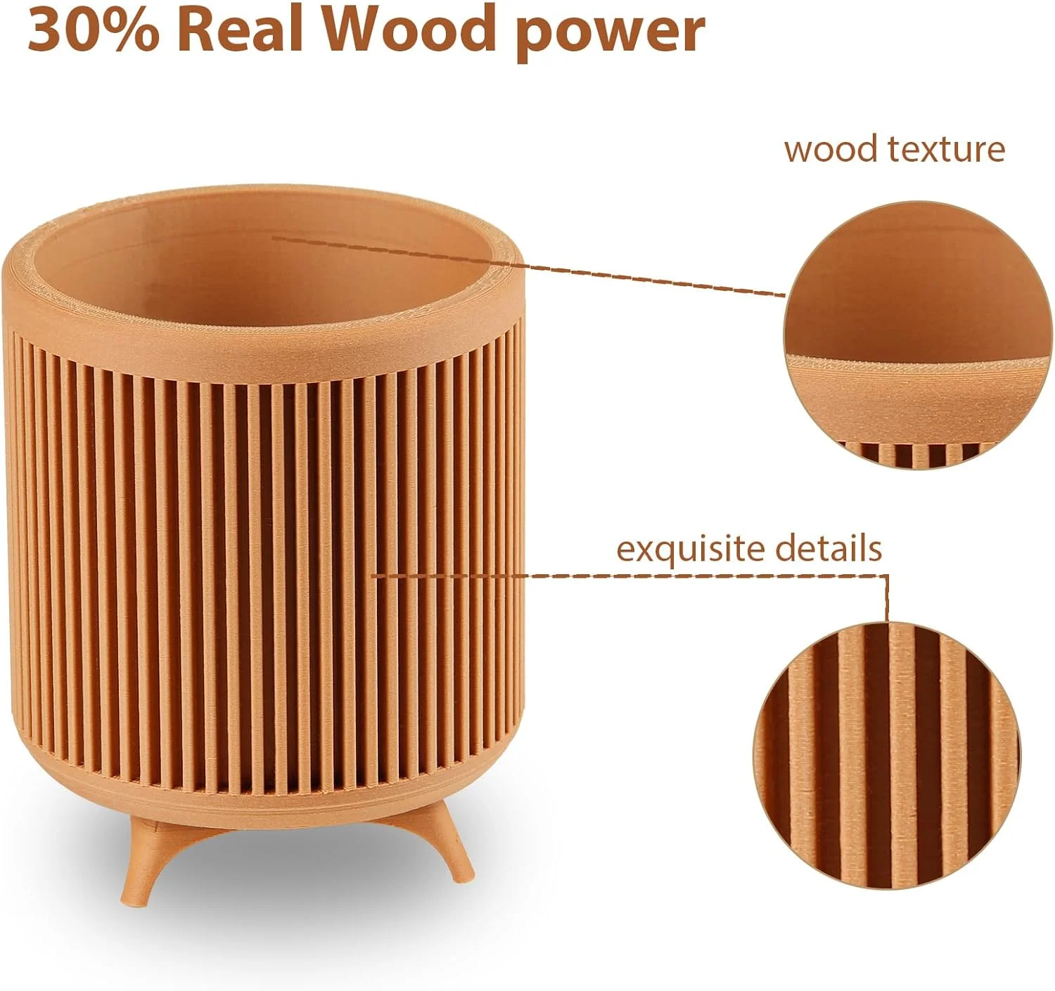 فیلامنت پرینتر سه بعدی، فیلامنت چوب ساج PLA با قطر 1.75 میلی متر، دقت ابعادی +/- 0.03 میلی متر، 1 کیلوگرم/اسپول