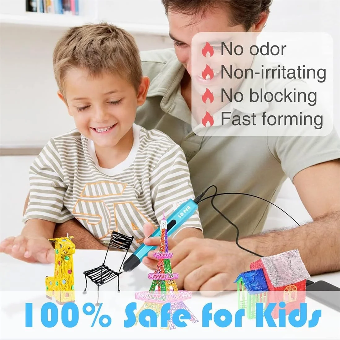 مجموعه ۳۰ رنگ فیلامنت PLA برای قلم سه بعدی، فیلامنت چاپ سه بعدی ۱.۷۵ میلی متری برای اکثر قلم های هوشمند سه بعدی، هر رنگ ۱۰ فوت، مجموعا ۳۰۰ فوت