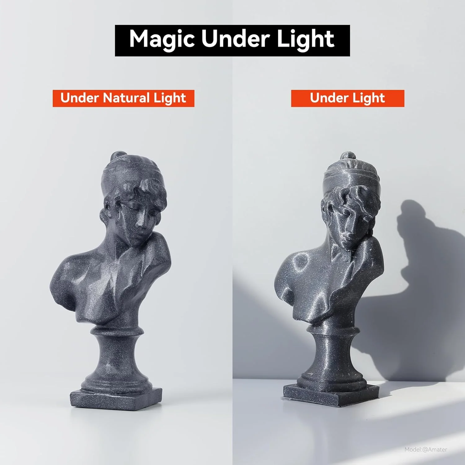 فیلامنت PLA خاکستری اکلیلی Kexcelled، 1.75 میلی متر، با سطح براق و درخشان، مواد چاپ سه بعدی با دقت +/- 0.03 میلی متر، رول 1 کیلوگرمی برای مدل های تزئینی، پرینتر سه بعدی FDM