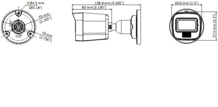 دوربین مینی بولت دوگانه هایک ویژن 2 مگاپیکسل با نور ثابت، رزولوشن 1920×1080، لنز 2.8 میلی‌متری، برد IR تا 25 متر، 4 سیگنال قابل سوئیچ، صدا از طریق کابل کواکسیال، میکروفون داخلی، IP67، سفید | DS-2CE16D0T-LPFS-2.8mm