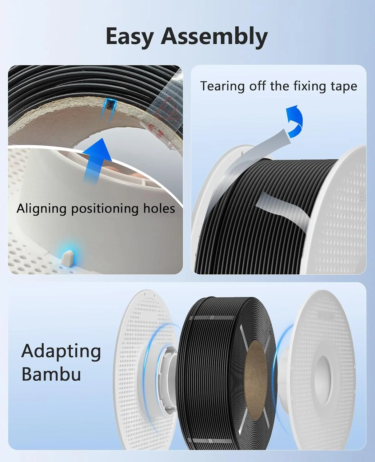 فیلامنت PLA جایو، قطر 1.75 میلی‌متر، مواد چاپ سه بعدی PLA با چقرمگی افزایش یافته، دقت ابعادی +/- 0.02 میلی‌متر، پیچیده شده مرتب، 1.1 کیلوگرم (+ 100 گرم بژ)، مشکی