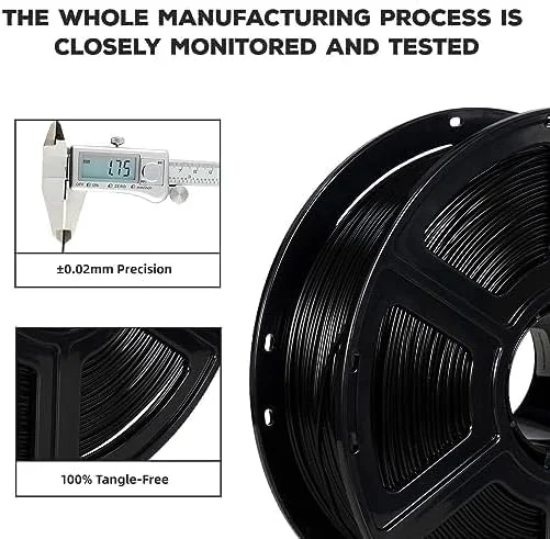 فیلامنت پرینتر سه بعدی PLA فلش فورج 1.75mm، فیلامنت پرینت سه بعدی 1 کیلوگرم (2.2 پوند) - دقت ابعادی +/- 0.02mm
