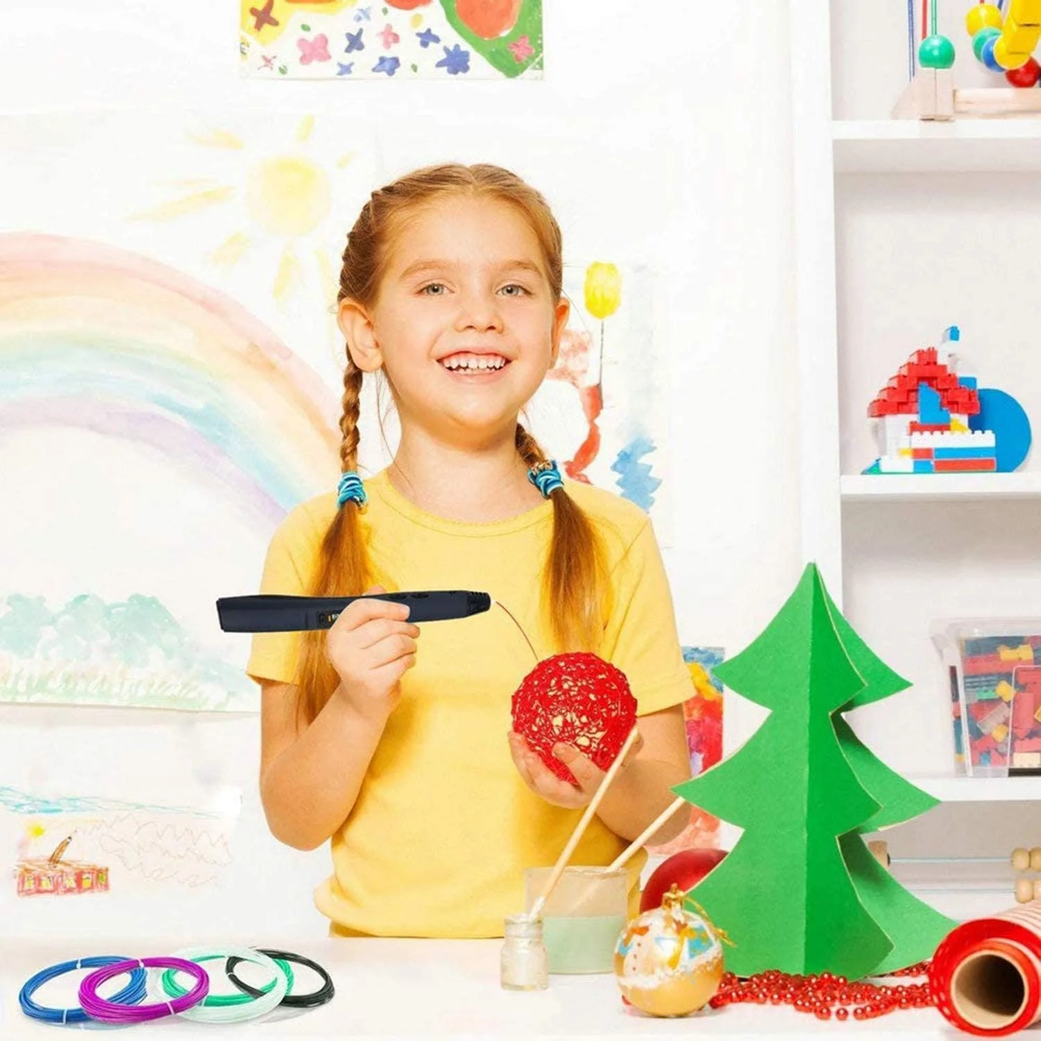 فیلامنت قلم سه بعدی، PLA 1.75 میلی متری، 5 متر در هر رنگ، مجموعا 50 متر، فیلامنت چاپگر قلم سه بعدی برای اکثر قلم های سه بعدی هوشمند، 10 رنگ فیلامنت قلم سه بعدی، PLA 1.75 میلی متری، 5 متر در هر رنگ، مجموعا 50 متر، فیلامنت چاپگر قلم سه بعدی برای اکثر قلم های سه بعدی هوشمند، 10 رنگ