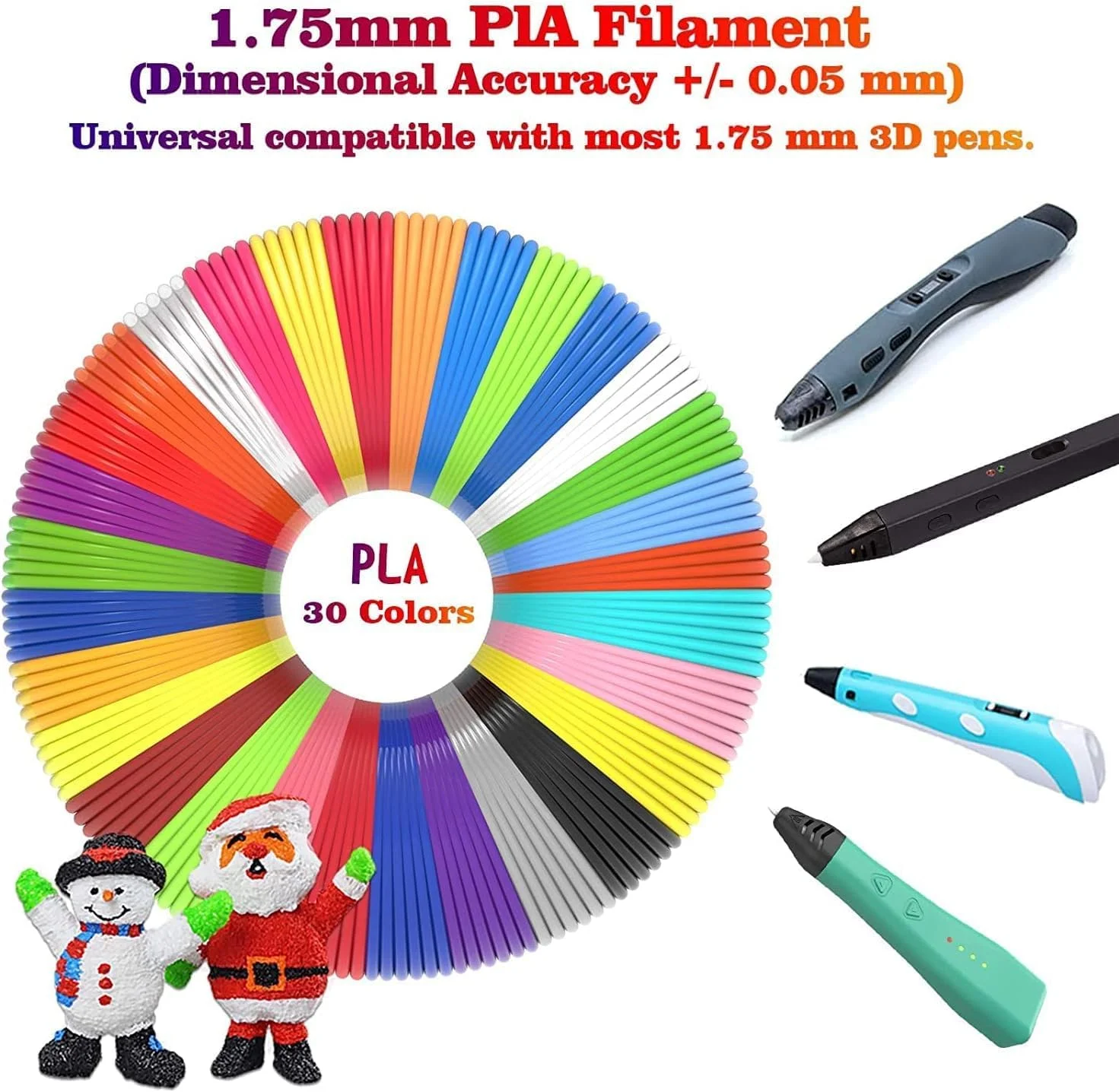 کیت جایگزینی فیلامنت قلم سه بعدی، فیلامنت PLA برای قلم سه بعدی، فیلامنت ممتاز 1.75 میلی متری برای پرینترهای سه بعدی/قلم های سه بعدی، 3 متر در هر رنگ، 90 متر در مجموع، غیر سمی، شارژ مجدد صاف و قابل چاپ، 30 رنگ کیت جایگزینی فیلامنت قلم سه بعدی، فیلامنت PLA برای قلم سه بعدی، فیلامنت ممتاز 1.75 میلی متری برای پرینترهای سه بعدی/قلم های سه بعدی، 3 متر در هر رنگ، 90 متر در مجموع، غیر سمی، شارژ مجدد صاف و قابل چاپ، 30 رنگ