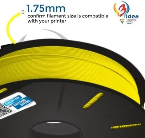 فیلامنت ABS زرد 3IDEA با قطر 1.75 میلی متر برای پرینتر سه بعدی، 1 کیلوگرم