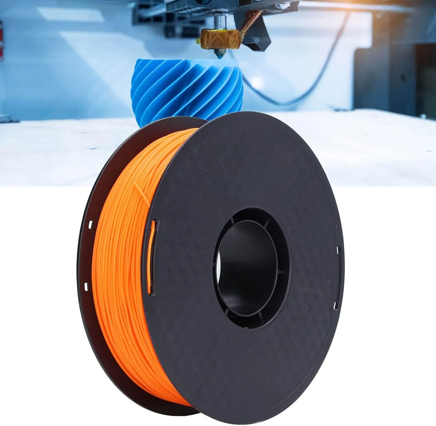 فیلامنت مواد چاپ پلاستیک PLA، مواد چاپ سه بعدی PLA، فیلامنت پرینتر سه بعدی برای لوازم جانبی قلم اکسترودر پرینتر سه بعدی 1.75 میلی متر (نارنجی)