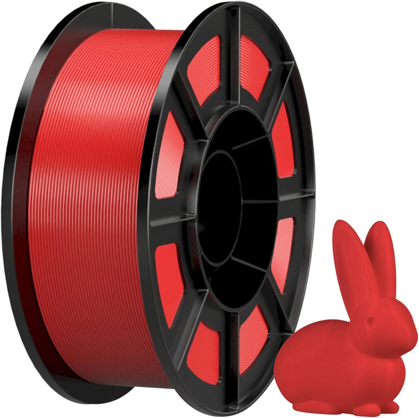 فیلامنت PLA برای پرینتر سه بعدی، قطر 1.75 میلی متر، 1 کیلوگرم، مواد مصرفی پرینت سه بعدی PLA با دقت ابعادی +/- 0.02 میلی متر، قرمز، مناسب برای اکثر پرینترهای سه بعدی FDM