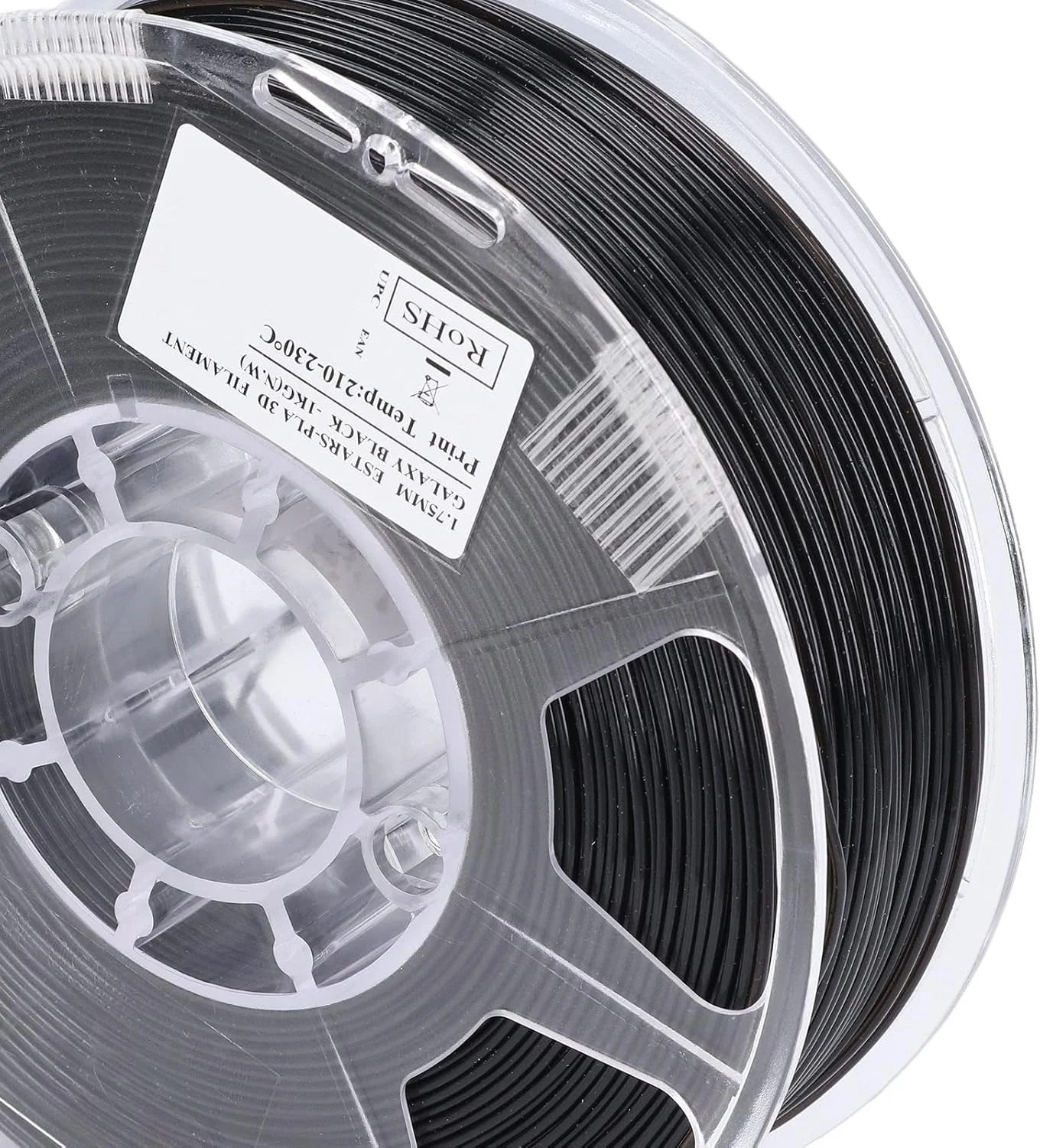 بسته فیلامنت PLA، متریال چاپ تیره، لوازم جانبی پرینتر سه بعدی، فیلامنت پرینت سه بعدی، متریال فیلامنت 1.75 میلی متر (مشکی ستاره ای درخشان)