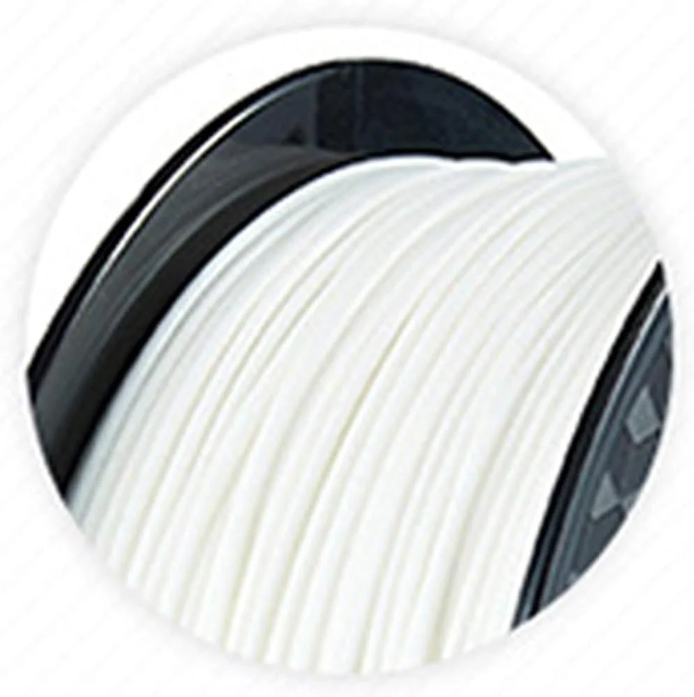 فیلامنت پرینتر، مواد مصرفی پرینت سه بعدی PLA 1.75، فیلامنت متریال 1 کیلوگرمی، فیلامنت پرینتر رنگ های متنوع (رنگ: سفید)