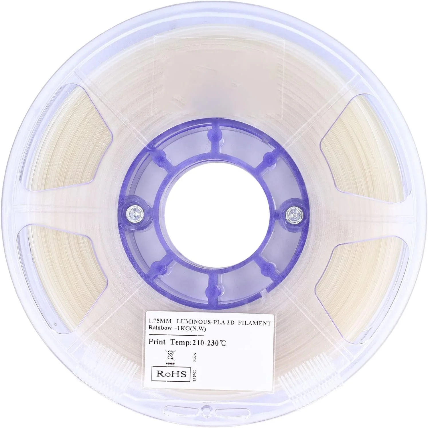 بسته فیلامنت PLA، متریال چاپ تیره، لوازم جانبی پرینتر سه بعدی، فیلامنت پرینت سه بعدی، متریال فیلامنت 1.75 میلی متر (رنگین کمانی درخشان)