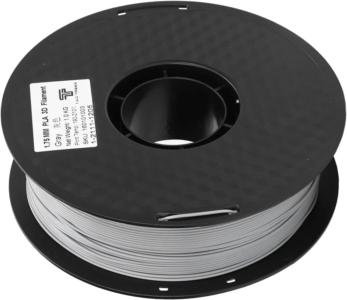 بسته فیلامنت PLA برای پرینترهای سه بعدی، مواد پلاستیکی چاپگر سه بعدی 1.75 میلی متری با دقت 0.03 میلی متر (خاکستری)