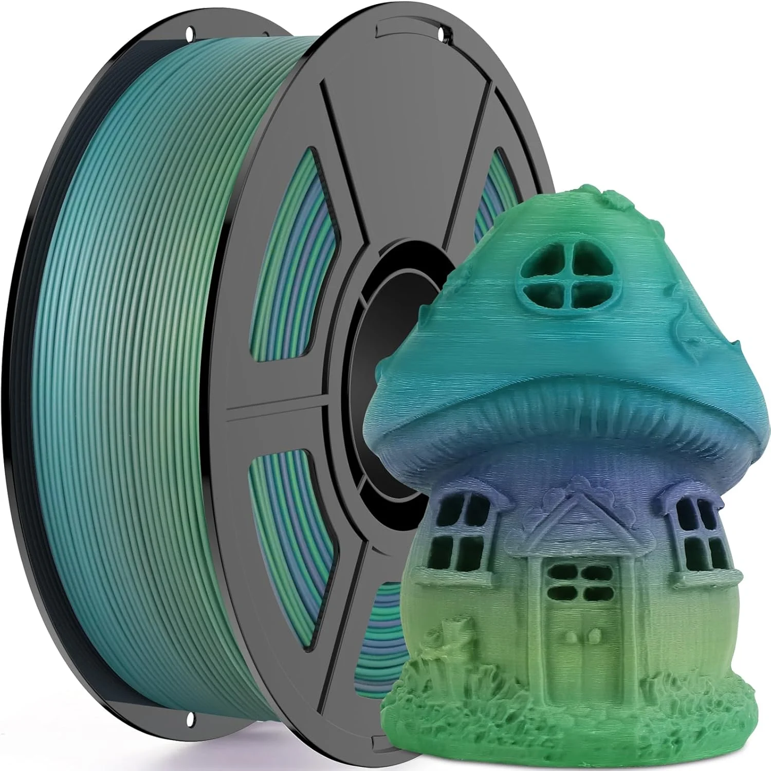 فیلامنت PLA مات رنگین کمانی برای پرینت سه بعدی، پرداخت مات نئون و فیلامنت پرینتر سه بعدی چند رنگ با دقت بالا، سازگار با اکثر پرینترهای سه بعدی FDM (1 کیلوگرم)