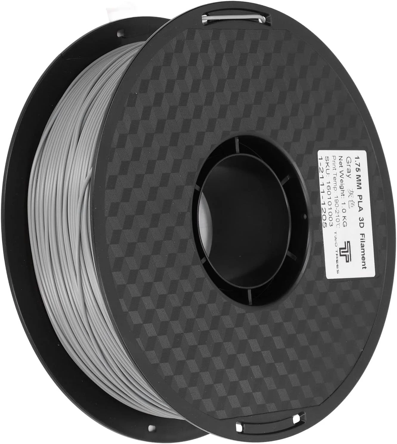 بسته فیلامنت PLA برای پرینترهای سه بعدی، مواد پلاستیکی چاپگر سه بعدی 1.75 میلی متری با دقت 0.03 میلی متر (خاکستری)