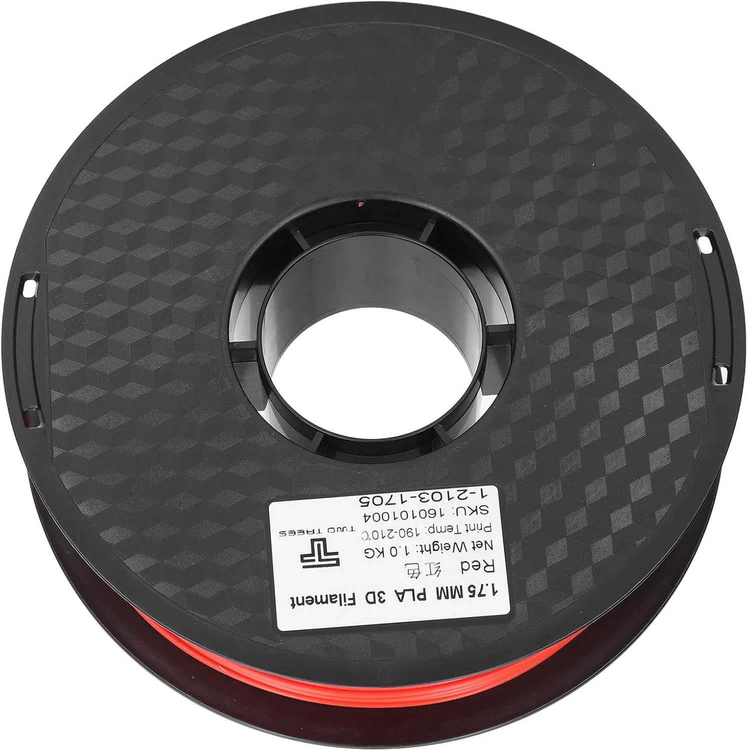 بسته فیلامنت PLA برای پرینترهای سه بعدی، مواد پلاستیکی چاپگر سه بعدی 1.75 میلی متری با دقت 0.03 میلی متر (قرمز)