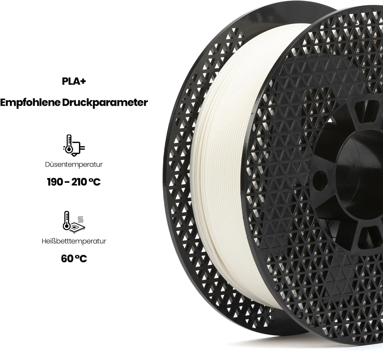 فیلامنت PM PLA+ لیتوفان 1.75 میلی متر، رول 1 کیلوگرمی، فیلامنت پرینتر سه بعدی، مناسب برای اکثر پرینترهای سه بعدی FDM