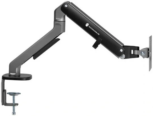 بازوی مانیتور گیمینگ تکی فنری WJCOOLMAN Pro، مناسب برای صفحه نمایش 17-32 اینچ، تحمل وزن تا 9 کیلوگرم، محدوده شیب +80° تا -45°، مکانیزم فنری، مدیریت کابل، مشکی | WJ-MMOUNT-PRO-2100