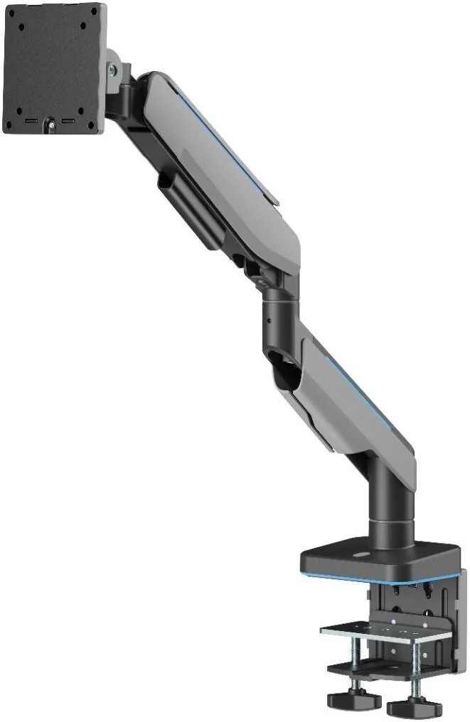 بازوی مانیتور تکی گیمینگ GamerTek Pivot RGB، پشتیبانی از سایز صفحه نمایش 17 تا 49 اینچ، حداکثر ظرفیت وزن 20 کیلوگرم، مکانیزم فنر گازی، سازگار با VESA 75 x 75 میلی متر و 100 x 100 میلی متر، مشکی | 616985067039