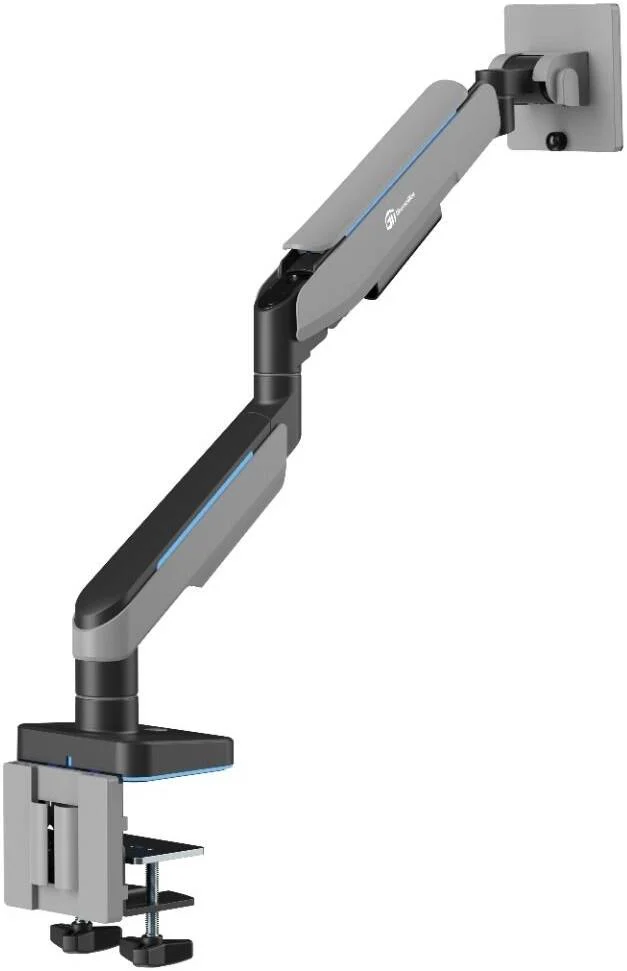 بازوی مانیتور تکی گیمینگ GamerTek Pivot RGB، پشتیبانی از سایز صفحه نمایش 17 تا 49 اینچ، حداکثر ظرفیت وزن 20 کیلوگرم، مکانیزم فنر گازی، سازگار با VESA 75 x 75 میلی متر و 100 x 100 میلی متر، مشکی | 616985067039