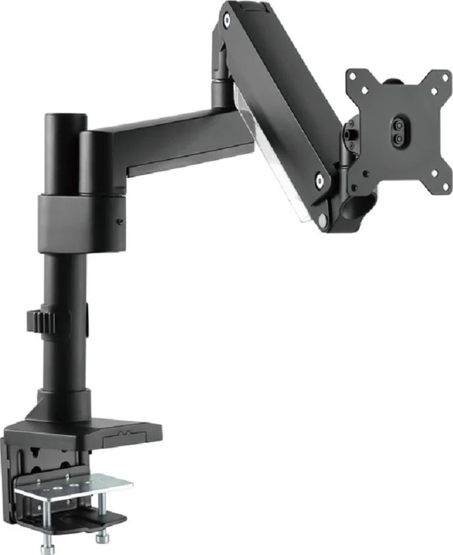 بازوی مانیتور تکی آلومینیومی گیم‌آن مدل GO-2083، نصب روی میله، فنر گازی قوی، مناسب برای بازی و کاربری اداری، 17 تا 35 اینچ، هر بازو تا 15 کیلوگرم، مشکی | 780433