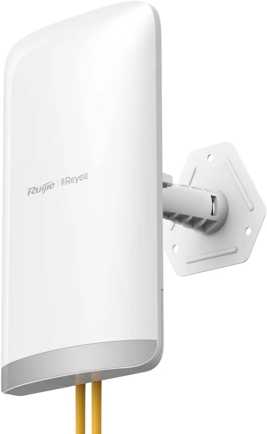 پل بی‌سیم 5 گیگاهرتزی Ruijie RG-EST350 V2، پشتیبانی از انتقال داده از راه دور تا 5 کیلومتر+ با 2 پورت GE، دارای استاندارد IP65 مقاوم در برابر آب و هوا. پشتیبانی از مدیریت eWeb و Ruijie Cloud | RG-EST350 V2