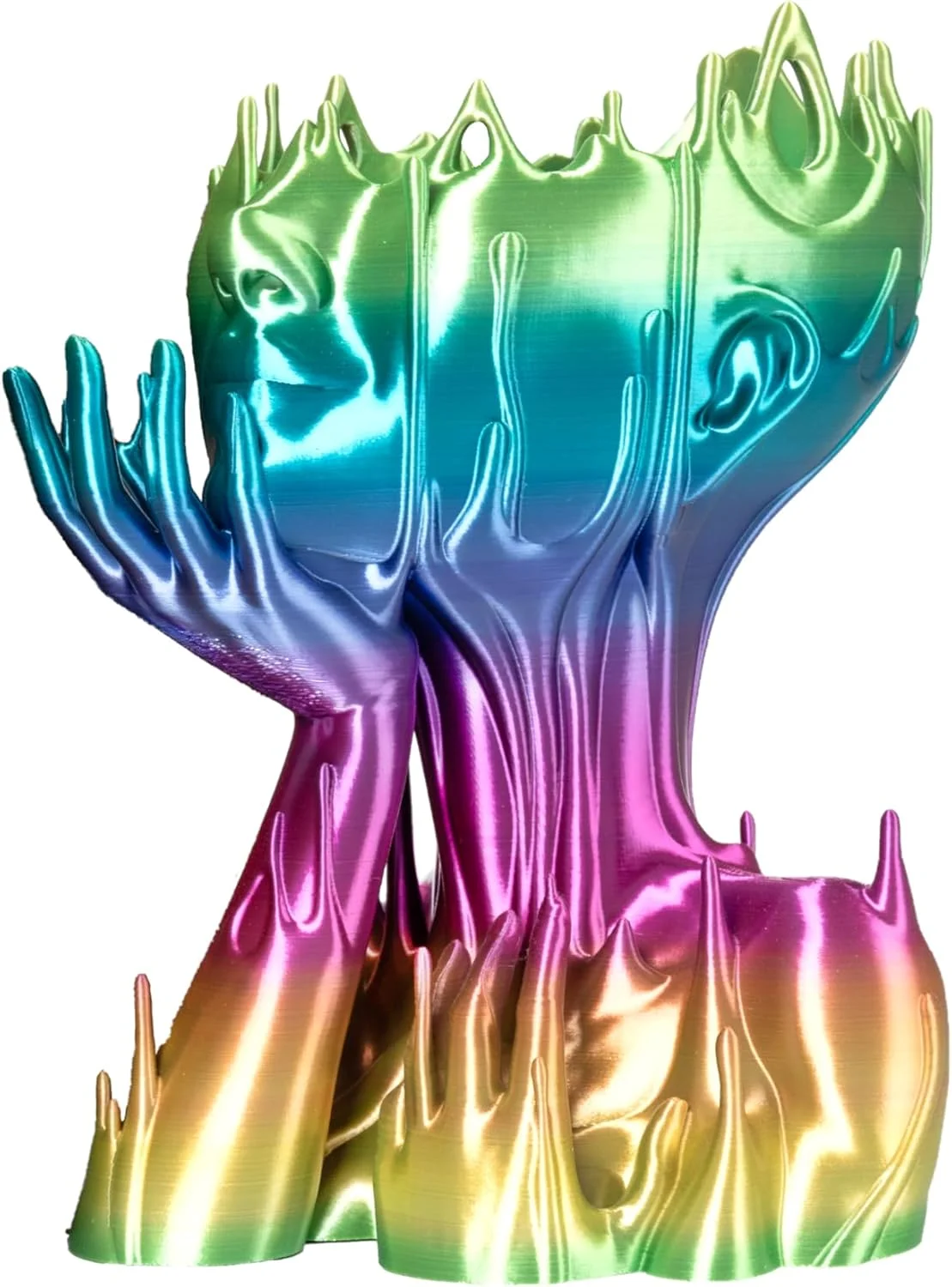 فیلامنت PLA 1.75mm ابریشمی رنگین کمانی چند رنگ فیلامنت پرینتر سه بعدی PLA، متریال پرینت سه بعدی برای پرینتر سه بعدی FDM، 1 کیلوگرم/اسپول، فیلامنت های PLA پلاس ابریشمی براق رنگین کمانی