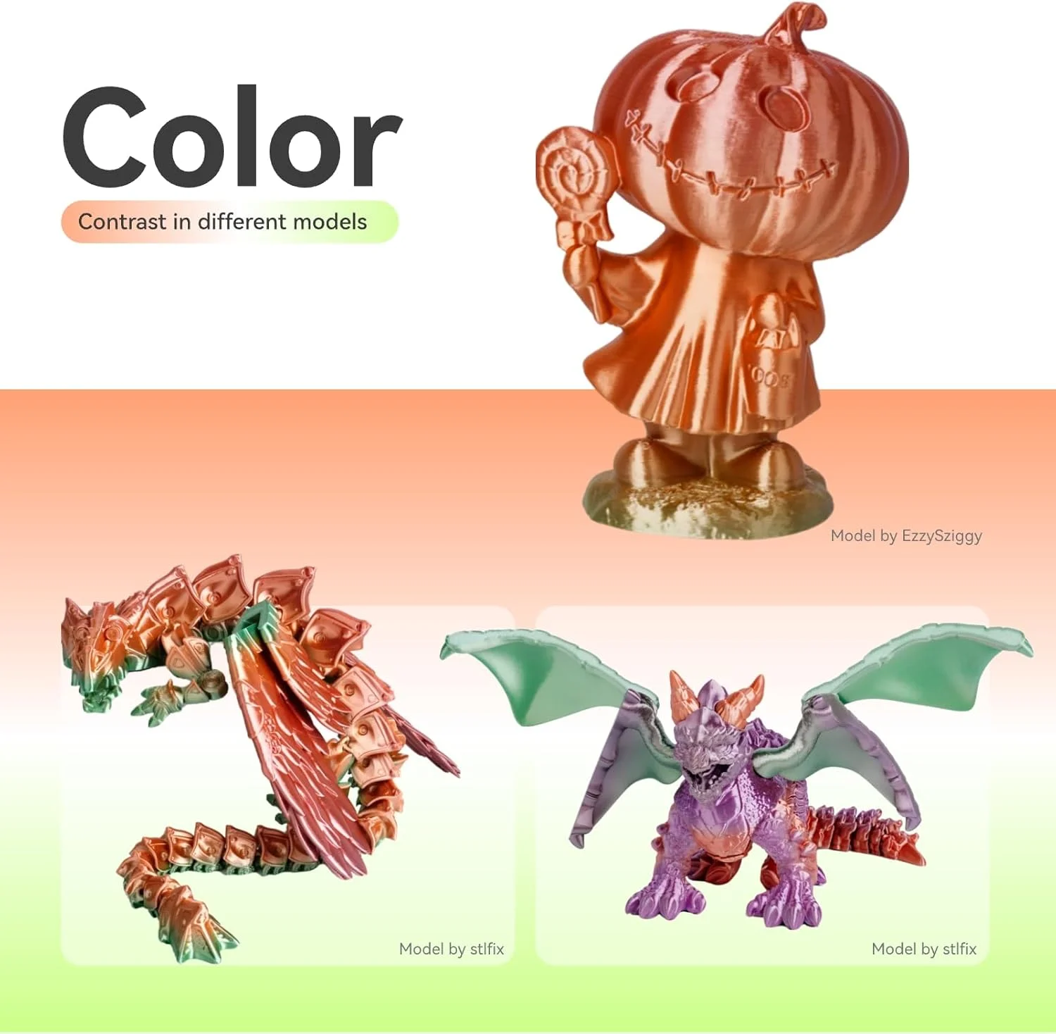 فیلامنت PLA ابریشمی Conjure، 1.75 میلی‌متر، چند رنگین کمانی، فیلامنت چاپ سه بعدی، +/- 0.02 میلی‌متر، بسته 4x1 کیلوگرمی (8.8 پوند)/اسپول، مناسب برای اکثر پرینترهای سه بعدی FDM