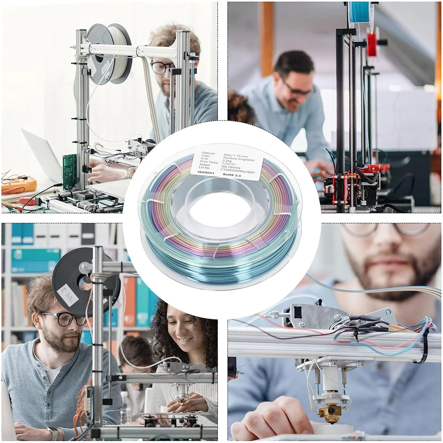 فیلامنت PLA ابریشمی، متریال چاپ سه بعدی با تغییر رنگ سریع و براق 1.75 میلی متر، قرقره 1 کیلوگرمی سازگار با اکثر پرینترهای سه بعدی FDM، رمانتیک، مواد مصرفی چاپ سه بعدی، PLA، 210±10℃ فیلامنت PLA ابریشمی، متریال چاپ سه بعدی با تغییر رنگ سریع و براق 1.75 میلی متر، قرقره 1 کیلوگرمی سازگار با اکثر پرینترهای سه بعدی FDM، رمانتیک، مواد مصرفی چاپ سه بعدی، PLA، 210±10℃