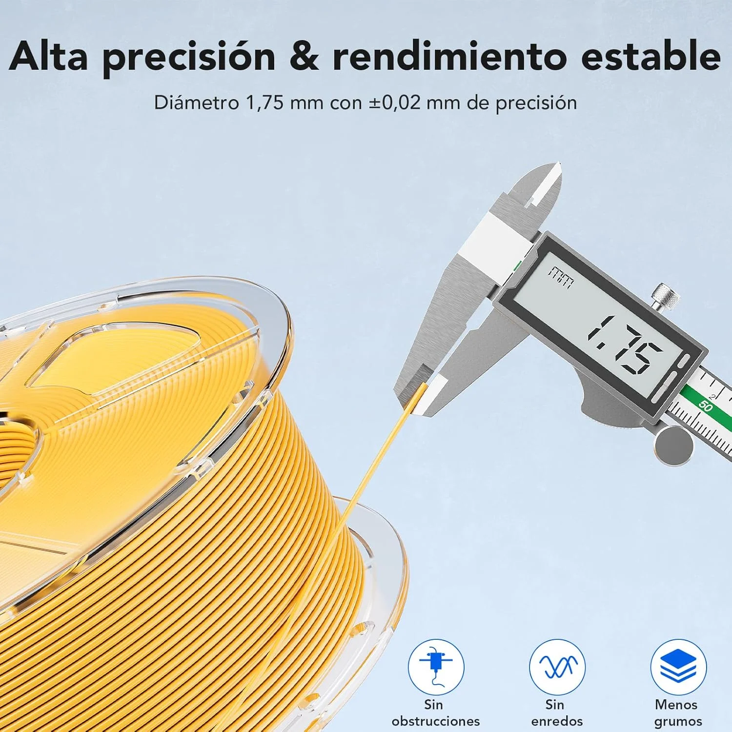 فیلامنت پرینتر سه بعدی PETG 1.75 میلی متر، سرعت بالا تا 600 میلی متر بر ثانیه، دقت ابعادی +/- 0.02 میلی متر، 1 کیلوگرم مواد فیلامنت پرینت سه بعدی برای اکثر پرینترهای سه بعدی