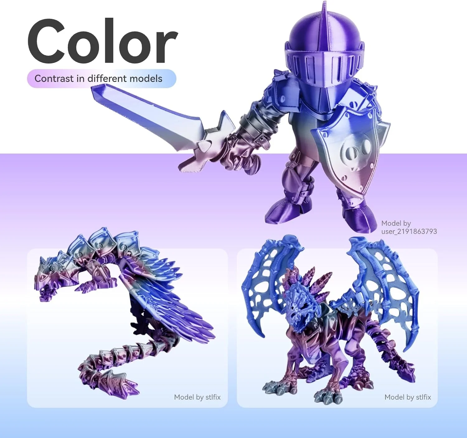 فیلامنت PLA ابریشمی Conjure، 1.75 میلی‌متر، چند رنگین کمانی، فیلامنت چاپ سه بعدی، +/- 0.02 میلی‌متر، بسته 4x1 کیلوگرمی (8.8 پوند)/اسپول، مناسب برای اکثر پرینترهای سه بعدی FDM