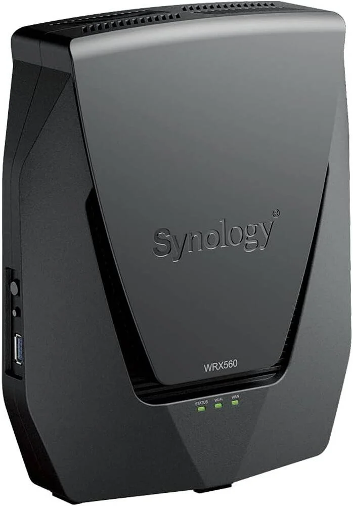 روتر Synology WRX560، پردازنده چهار هسته ای 1.4 گیگاهرتز، 512 مگابایت رم، نوع آنتن 4x4 MIMO داخلی (5 گیگاهرتز)، 2x2 MIMO داخلی (2.4 گیگاهرتز)، سرعت WIFI تا 2400 مگابیت در ثانیه، مشکی | WRX560 روتر Synology WRX560، پردازنده چهار هسته ای 1.4 گیگاهرتز، 512 مگابایت رم، نوع آنتن 4x4 MIMO داخلی (5 گیگاهرتز)، 2x2 MIMO داخلی (2.4 گیگاهرتز)، سرعت WIFI تا 2400 مگابیت در ثانیه، مشکی | WRX560