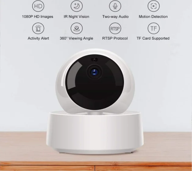 دوربین هوشمند وای فای 1080P HD امنیتی داخلی سونوف، با دید در شب IR، تشخیص حرکت، صدای دو طرفه، مانیتور از راه دور، سازگار با کلیدها و پریزهای هوشمند | GK-200MP2-B