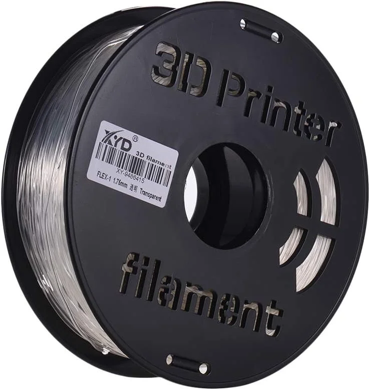 فیلامنت انعطاف پذیر، 1 کیلوگرم/ قرقره 1.75 میلی متر فیلامنت TPU انعطاف پذیر مواد چاپ سفید، سیاه، شفاف برای قلم های طراحی پرینتر سه بعدی