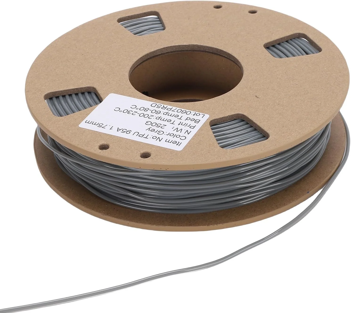 فیلامنت TPU کرایفوکت، فیلامنت پرینتر سه بعدی خاکستری 95A برای پرینت