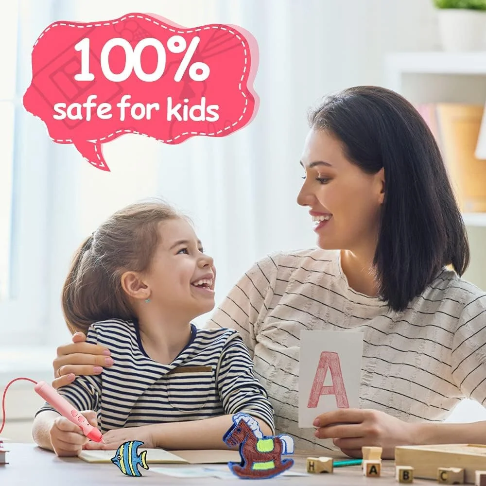 قلم سه بعدی Coolchic برای کودکان، مواد سازگار با محیط زیست، 20 رنگ، هر رنگ 5 متر، مجموعا 97 متر قلم سه بعدی Coolchic برای کودکان، مواد سازگار با محیط زیست، 20 رنگ، هر رنگ 5 متر، مجموعا 97 متر