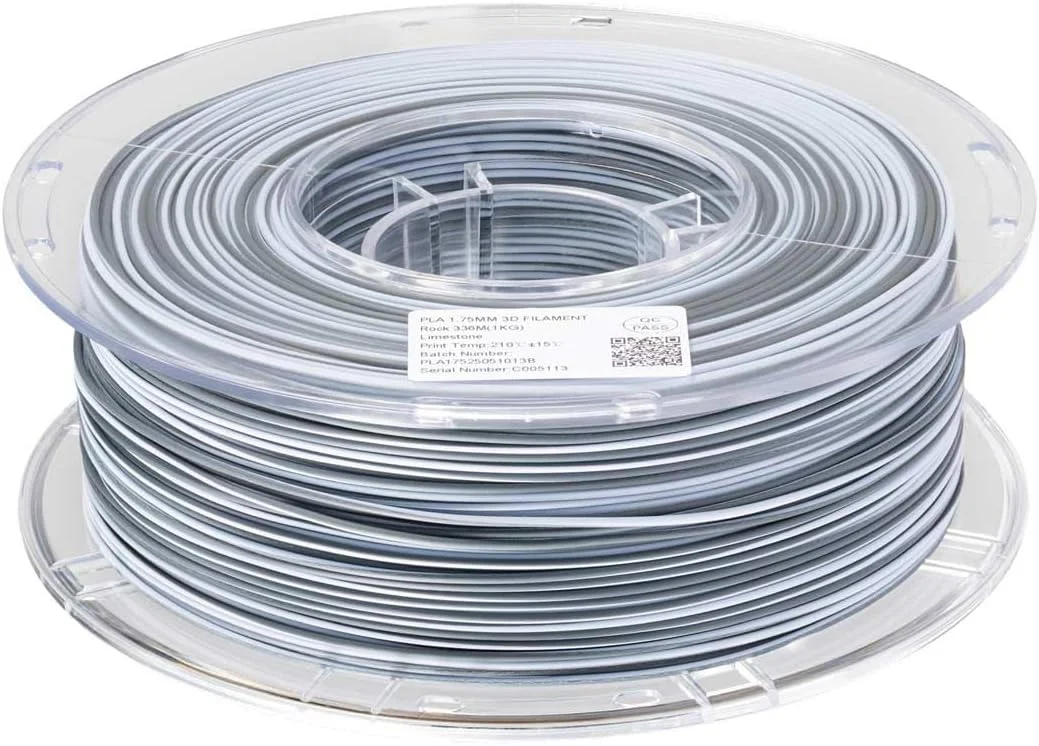 فیلامنت PLA سنگ آهک CC3D Rock، قطر 1.75 میلی‌متر، 1 کیلوگرم، مواد چاپ سه بعدی FDM، سری سنگ رسوبی، ظاهر سنگ