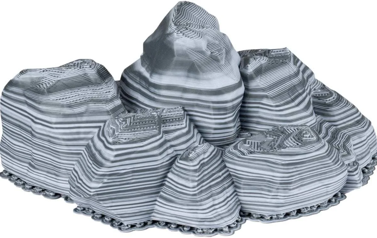 فیلامنت PLA سنگ آهک CC3D Rock، قطر 1.75 میلی‌متر، 1 کیلوگرم، مواد چاپ سه بعدی FDM، سری سنگ رسوبی، ظاهر سنگ
