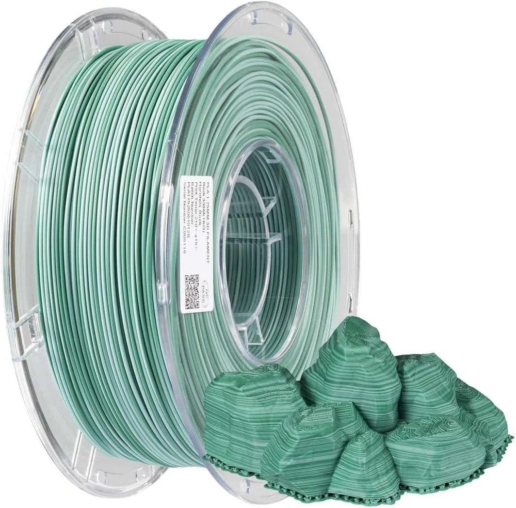 فیلامنت PLA سنگ CC3D مدل Hornfels، قطر 1.75 میلی‌متر، 1 کیلوگرم، مواد چاپ سه بعدی FDM، سری سنگ رسوبی، PLA مات با ظاهر سنگ