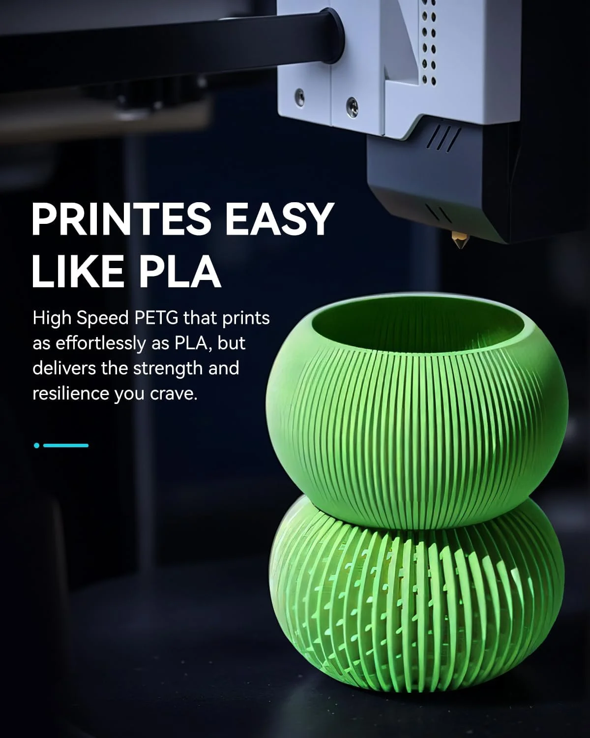 فیلامنت PETG سرعت بالا SUNLU، فیلامنت پرینتر سه بعدی PETG مات، 1 کیلوگرم، مشکی