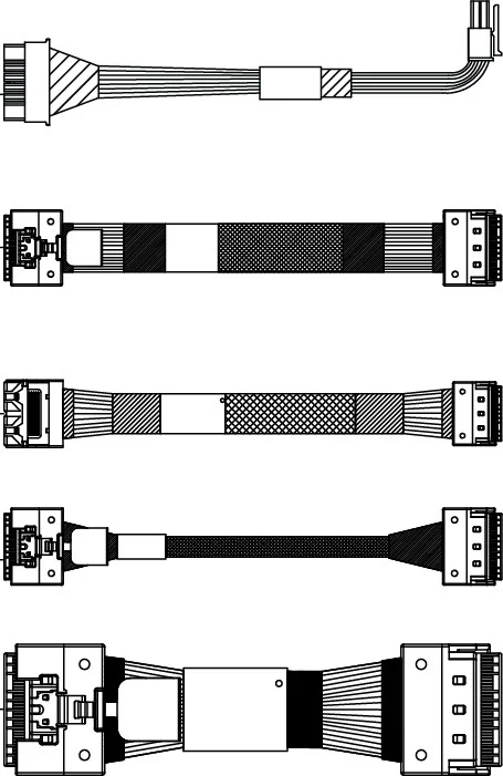 کیت کابل SAS/SATA پنل جلویی BP3 شاسی 2.5 اینچی Lenovo ThinkSystem SR665 مدل 4X97A59777