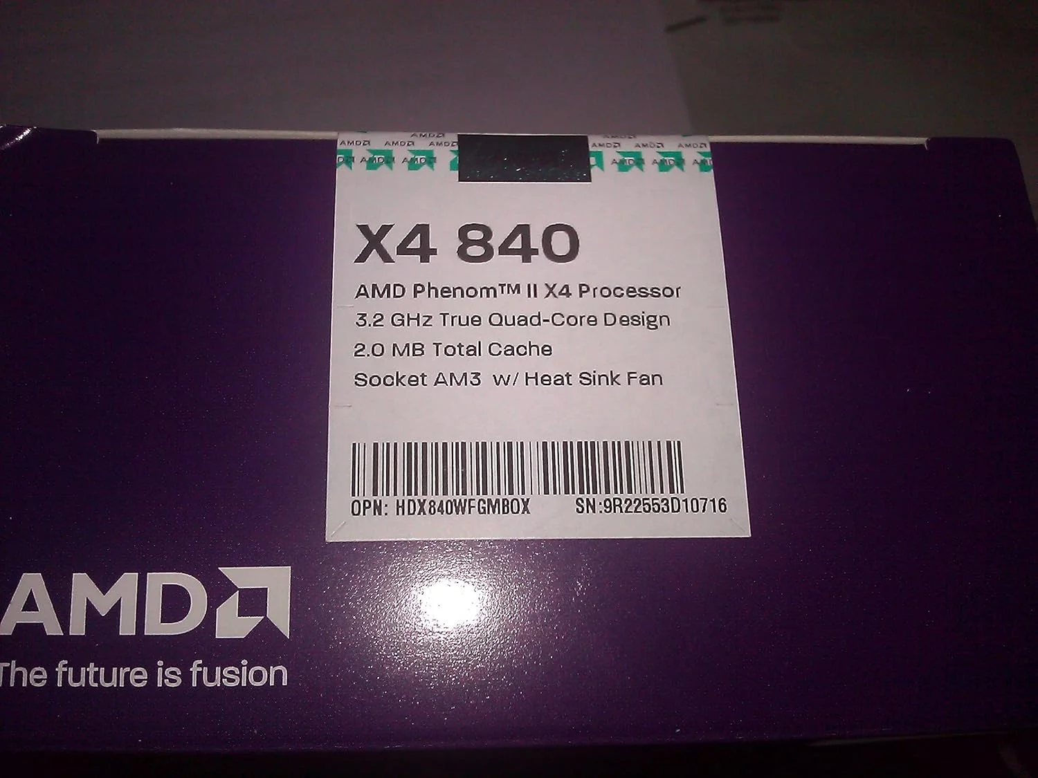پردازنده چهارهستهای AMD Phenom II X4 840 Edition Deneb 3.2 گیگاهرتز با 4x512 کیلوبایت حافظه کش L2 سوکت AM3 95W - نسخه خرده فروشی HDX840WFGMBOX (مشکی) پردازنده چهارهستهای AMD Phenom II X4 840 Edition Deneb 3.2 گیگاهرتز با 4x512 کیلوبایت حافظه کش L2 سوکت AM3 95W - نسخه خرده فروشی HDX840WFGMBOX (مشکی)